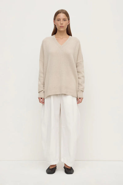 Alora Cashmere V Neck Knit TAPIOCA