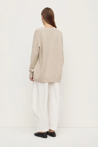 Alora Cashmere V Neck Knit TAPIOCA