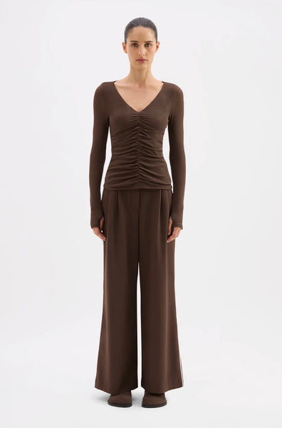 Gigi Mesh Top WALNUT