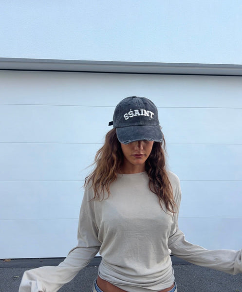 Logo Cap BLACK/ CREAM ACID WASH