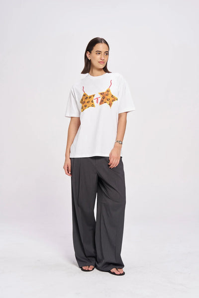 Leopard Starkini Oversized Tee LUCENT WHITE