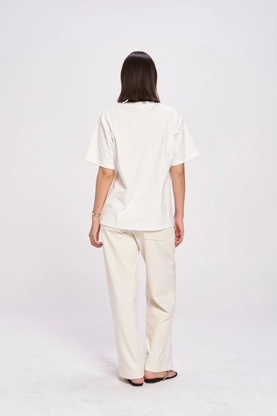 Olive Girl Oversized Tee WHITE