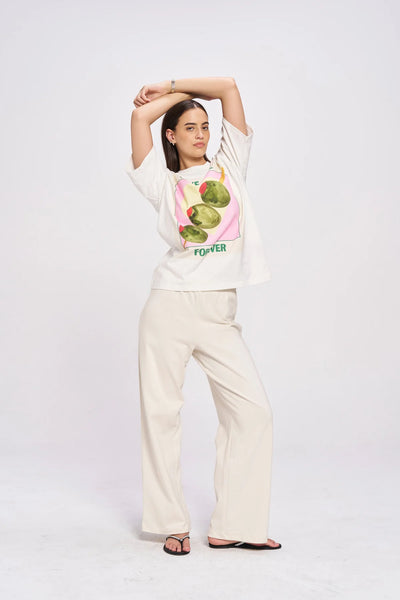 Olive Girl Oversized Tee WHITE