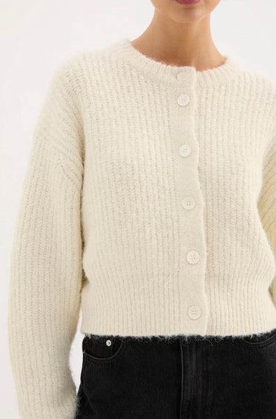 Nixon Cropped Cardigan IVORY