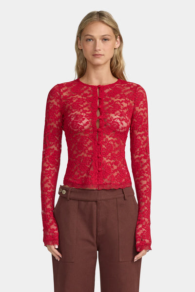 Alyssa Lace Cardigan ROUJE