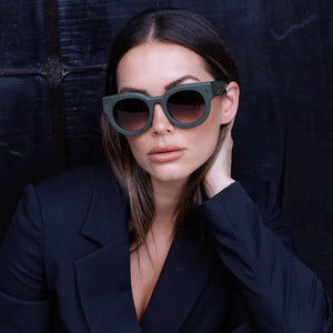 A Dead Coffin Club MATTE ARMY GREEN/ BROWN GRADIENT LENS