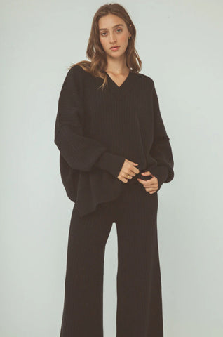 Vera Organic Knit Sweater BLACK
