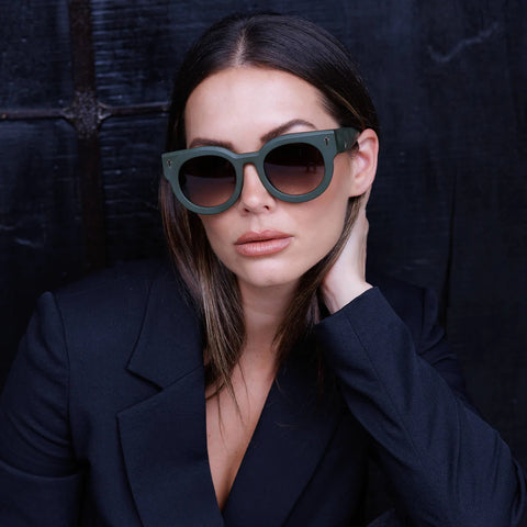 A Dead Coffin Club MATTE ARMY GREEN/ BROWN GRADIENT LENS