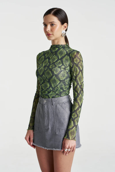 Mesh LS Rouched Skivvy VIPER