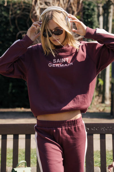 Sain Germain Knit Sweatshirt RED WINE