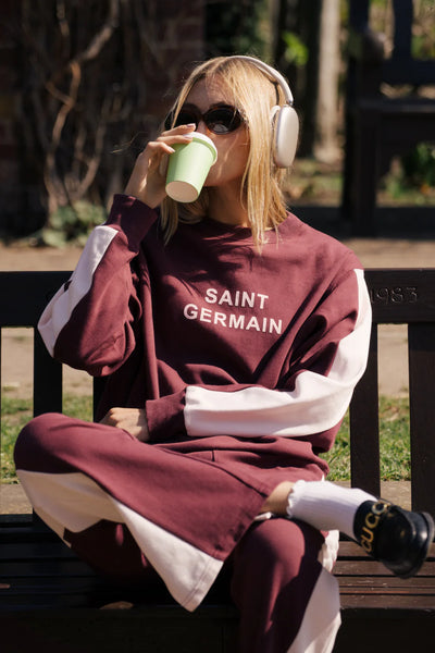 Sain Germain Knit Sweatshirt RED WINE