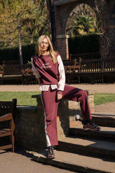 Sain Germain Knit Sweatshirt RED WINE