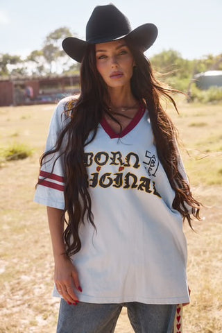 The Born Original Tee MAROON/SKY