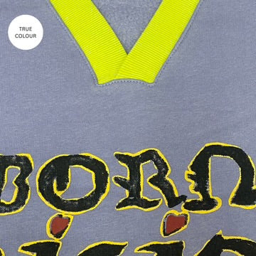 The Born Original V-Neck Diego Jumper CHARTREUSE/LILAC