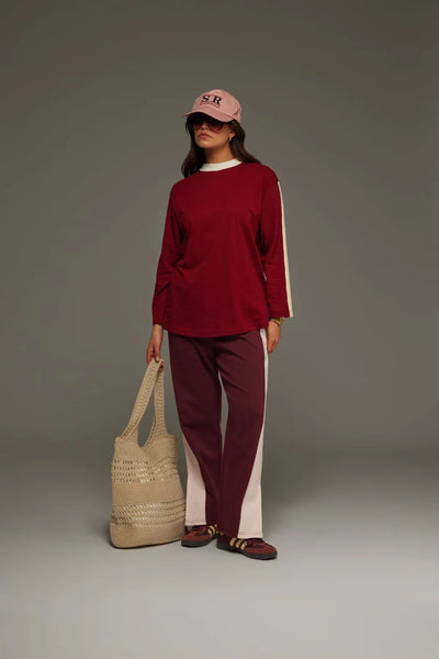 James Long Sleeve Top RED WINE