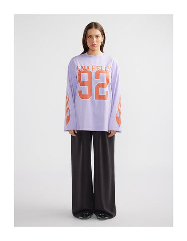Flame Jersey Long Sleeve Tee PINK