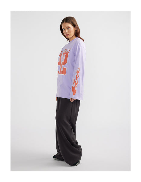 Flame Jersey Long Sleeve Tee PINK