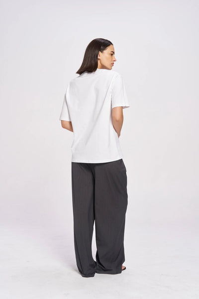 Gingham Hearts Oversized Tee IVORY