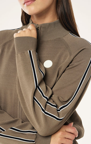 Retreat Knit Jacket BURNT BISCUIT