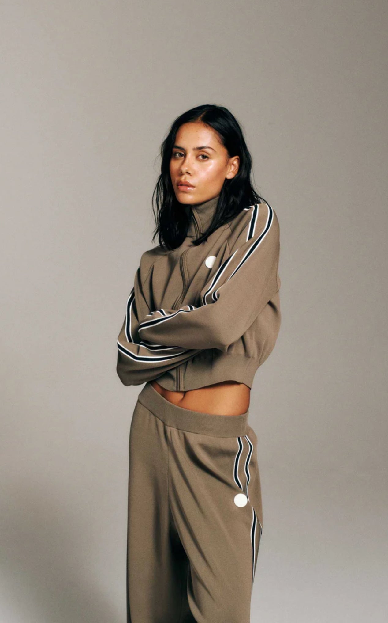 Retreat Knit Jacket BURNT BISCUIT