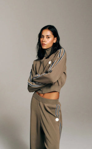 Retreat Knit Jacket BURNT BISCUIT