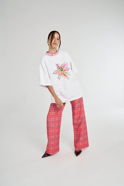 Tippi High Waisted Pant NEON PLAID