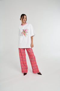 Tippi High Waisted Pant NEON PLAID