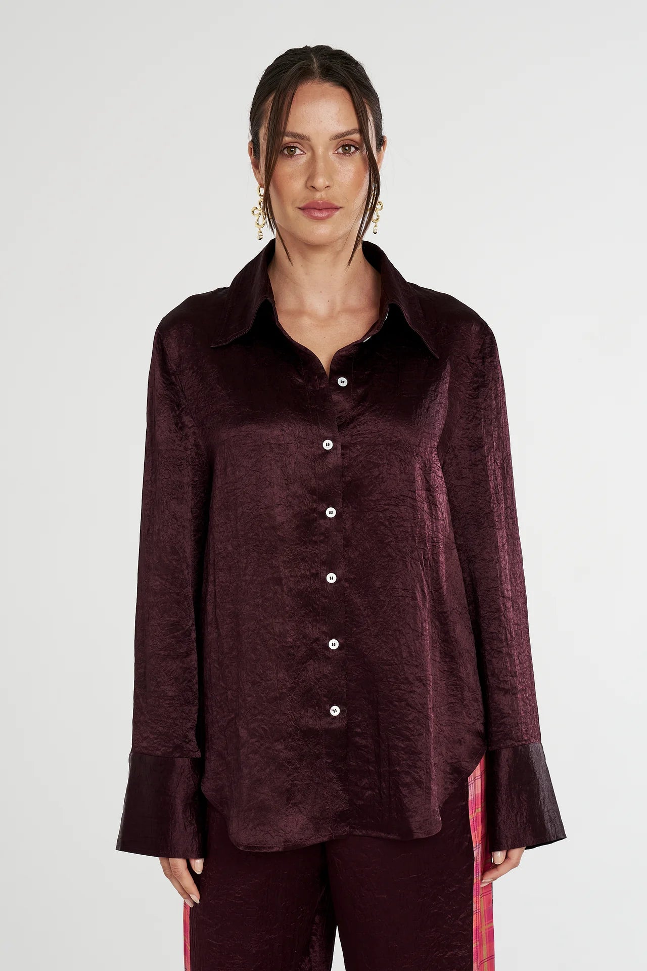 Cuff Shirt PLUM