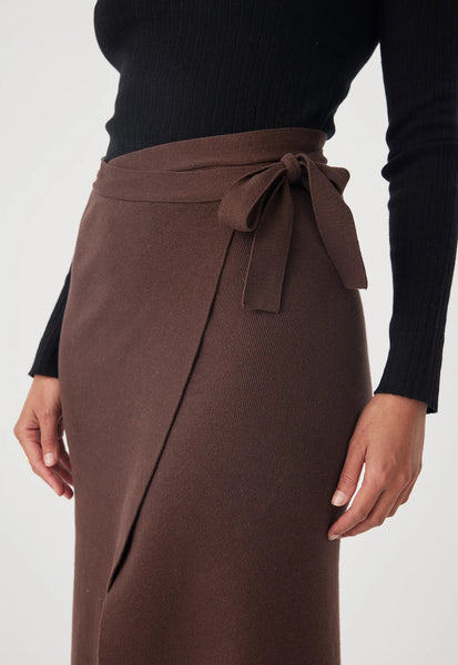 Ren Wrap Skirt CHOCOLATE