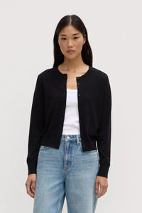 Semra Cotton Cashmere Cardigan BLACK