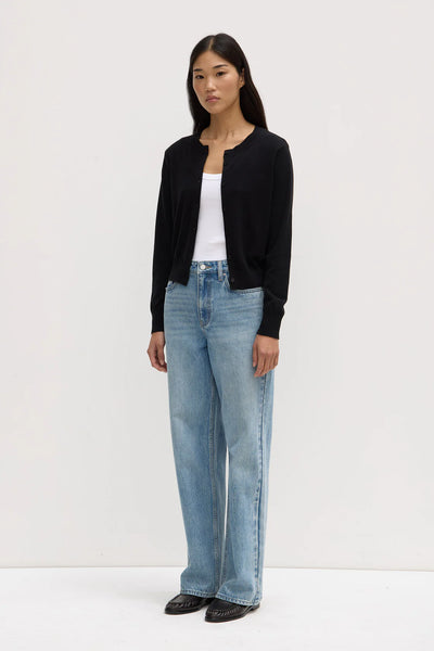 Semra Cotton Cashmere Cardigan BLACK
