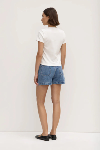 Lyla Cap Sleeve Tee ANTIQUE WHITE