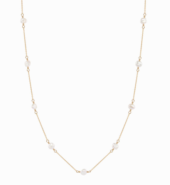 Lucia Necklace PEARL/14K GOLD FILLED