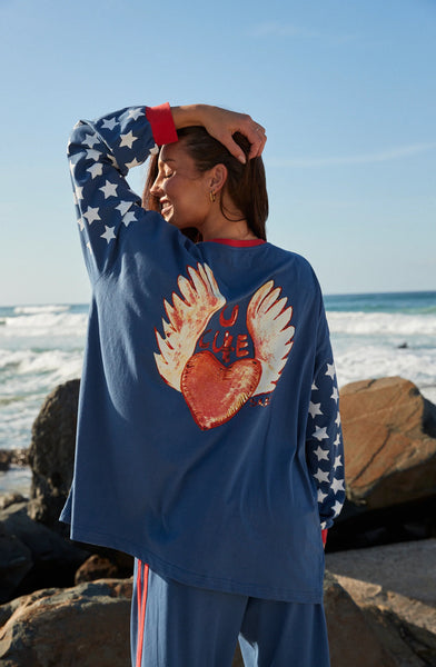The Long Sleeve Tee YOU CUTE BLUE