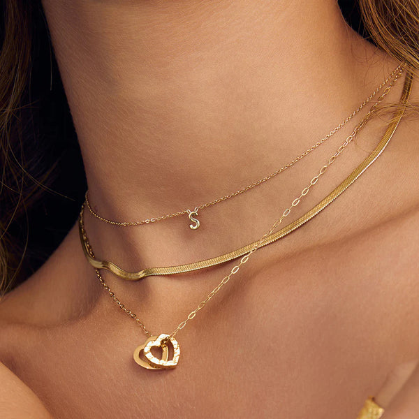 Mini Initial Necklace 14K GOLD PLATED