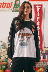 The Very Oversized Long Sleeve Tee MERMAID RACING BLACK