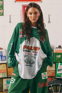 The Very Oversized Long Sleeve Tee MERMAID RACING GREEN