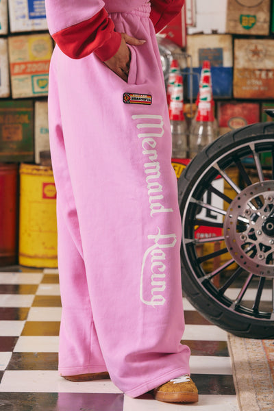 Wide Leg Sweat Pants MERMAID RACING PINK