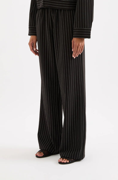 Maeve Pinstripe Pant BLACK