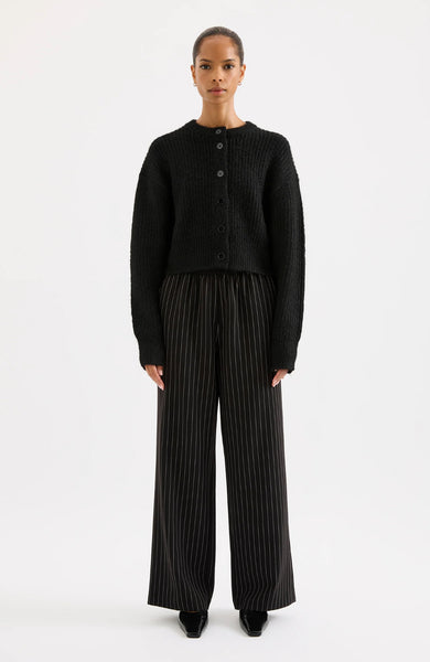 Nixon Cropped Cardigan BLACK