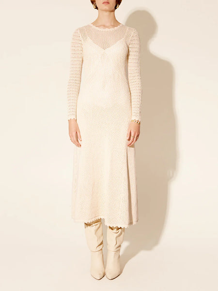 Ingrid Knit Midi Dress CREAM