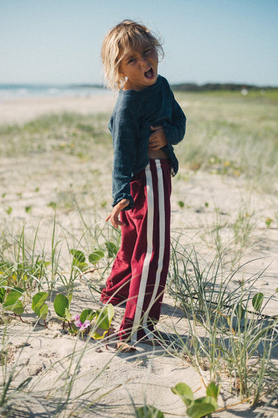 Mini Terry Pant BERRY