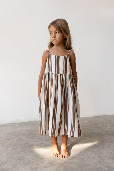 Field Dress COCOA STRIPE