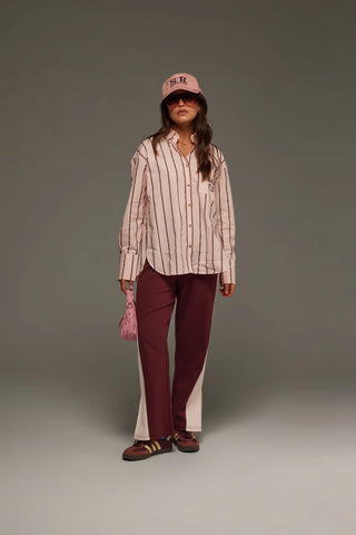 Alpine Cotton Stripe Shirt LIGHT BLUSH