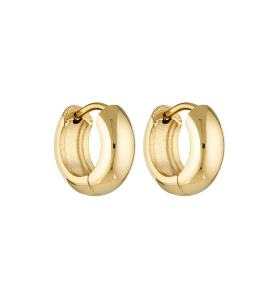 Petite Thick Huggies 8mm 18K GOLD VERMEIL