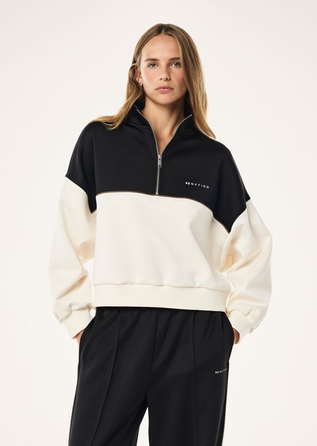 Boundless Zip Neck WHISPER WHITE
