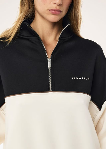 Boundless Zip Neck WHISPER WHITE