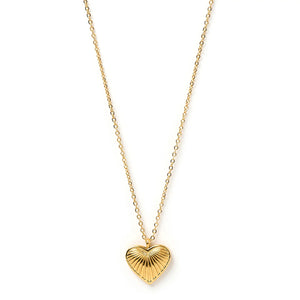 Jasmine Gold Heart Necklace 14K GOLD PLATED