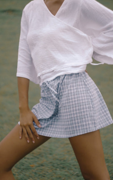 Mia Wrap Top WHITE