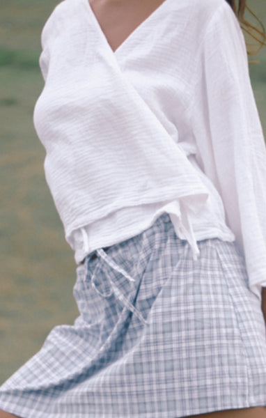 Mia Wrap Top WHITE